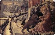 Fra Filippo Lippi St Jerome and the Lion oil on canvas